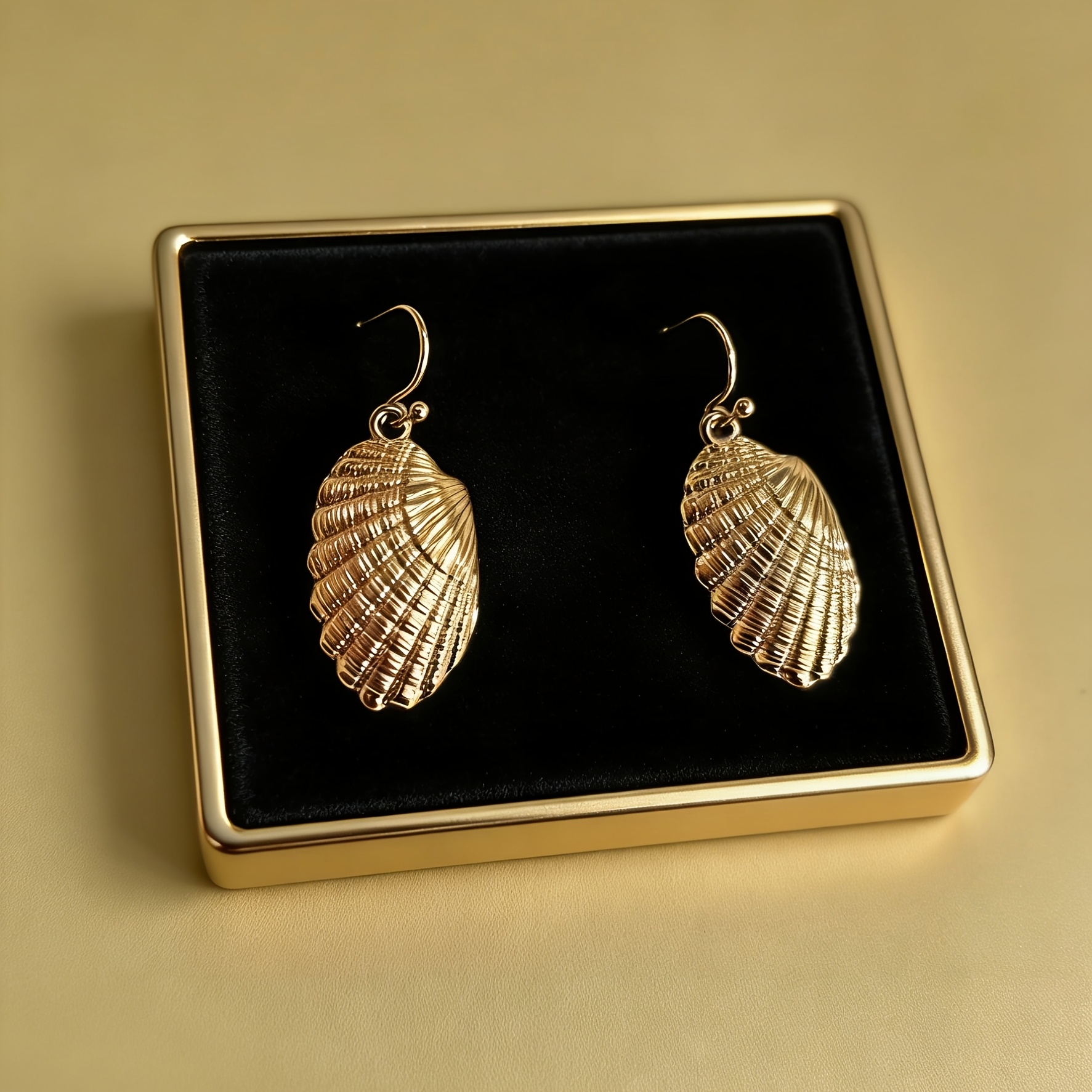 Bohemian Golden Ocean Element Drop Earrings